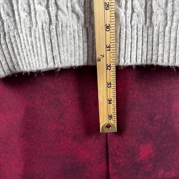 SINCERELY JULES CABLE KNIT TURTLENECK SWEATER DRESS, LIGHT GREY, SIZE XS - Picture 6 of 9